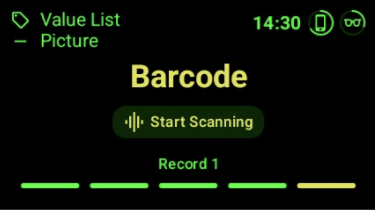 Barcode Step HUD UI